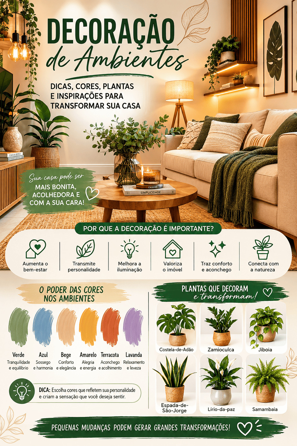 Decoração, bem-estar e saúde mental em casa