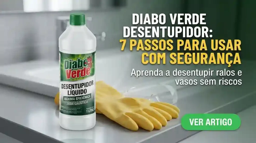Capa do artigo sobre o Diabo Verde desentupidor com título e botão de acesso
