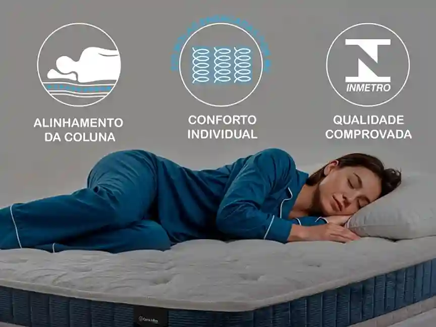 Colchão Cama inBox Robust 220 com molas ensacadas e conforto individual