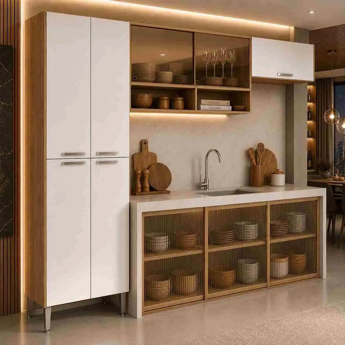 Cozinha Modulada Compacta Paris Multimóveis