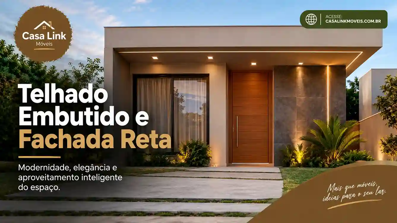 Telhado Embutido e Fachada Reta: Vantagens, Desvantagens e Custos da Casa Moderna